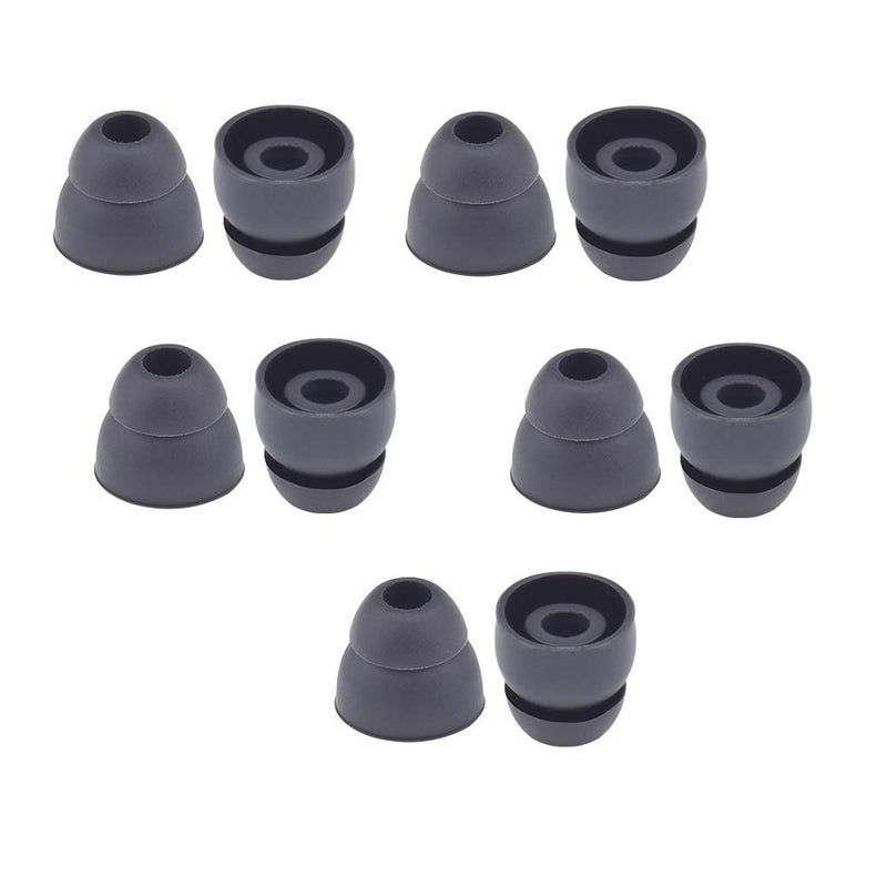 Toeasor 10pcs Double Flange Earbuds Replacement Tips Eargels Silicone Ear Tips Compatible with Beat by dr dre Powerbeats 2 Powerbeats 3 Wireless Stereo Earphones - Image 2
